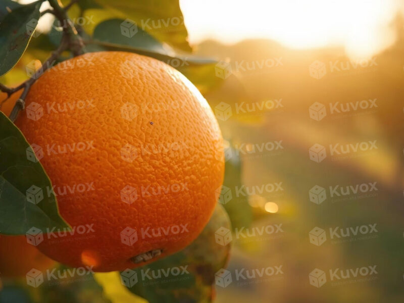 Brillo de naranja en la mañana