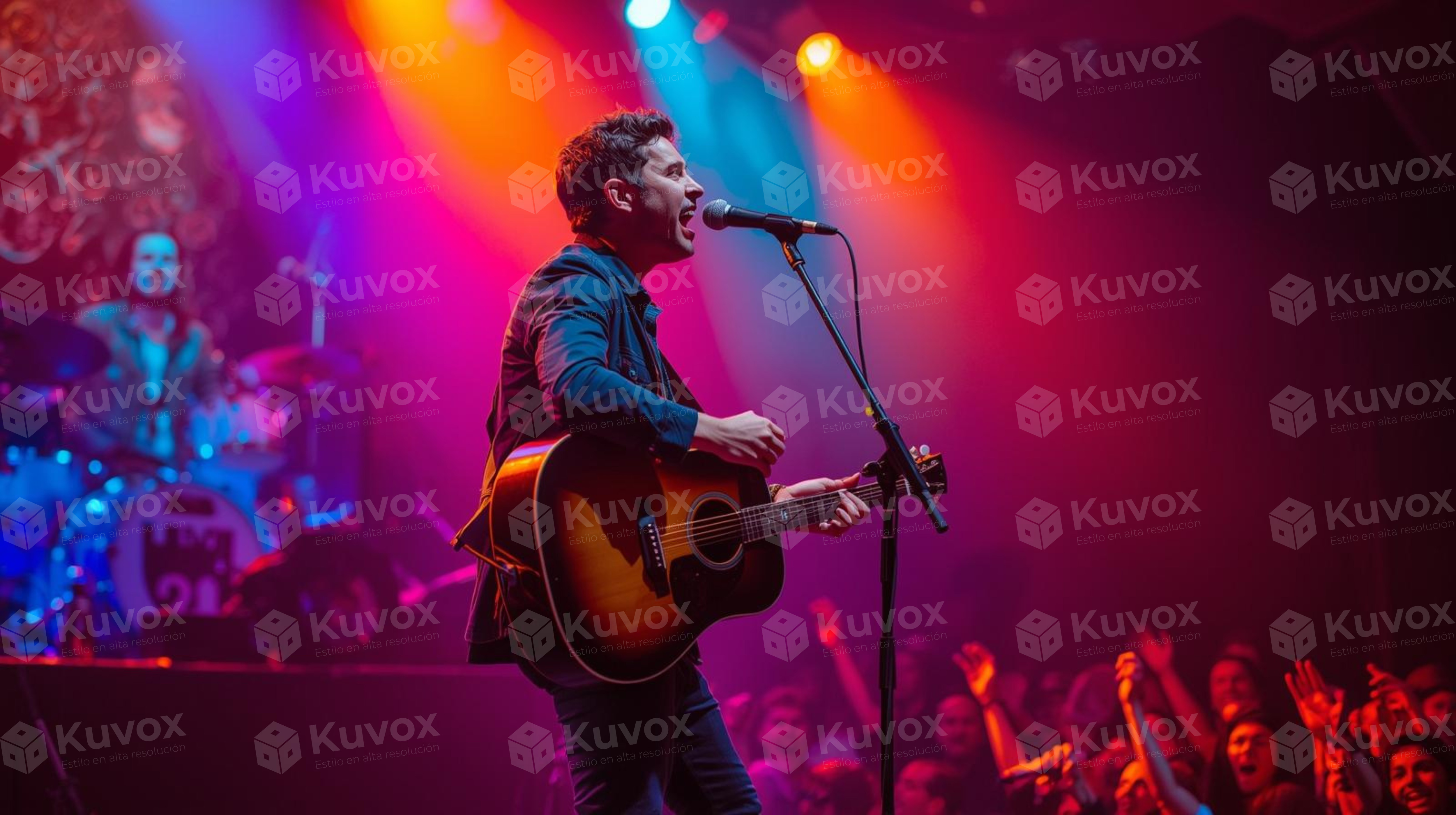 Singer with guitar
