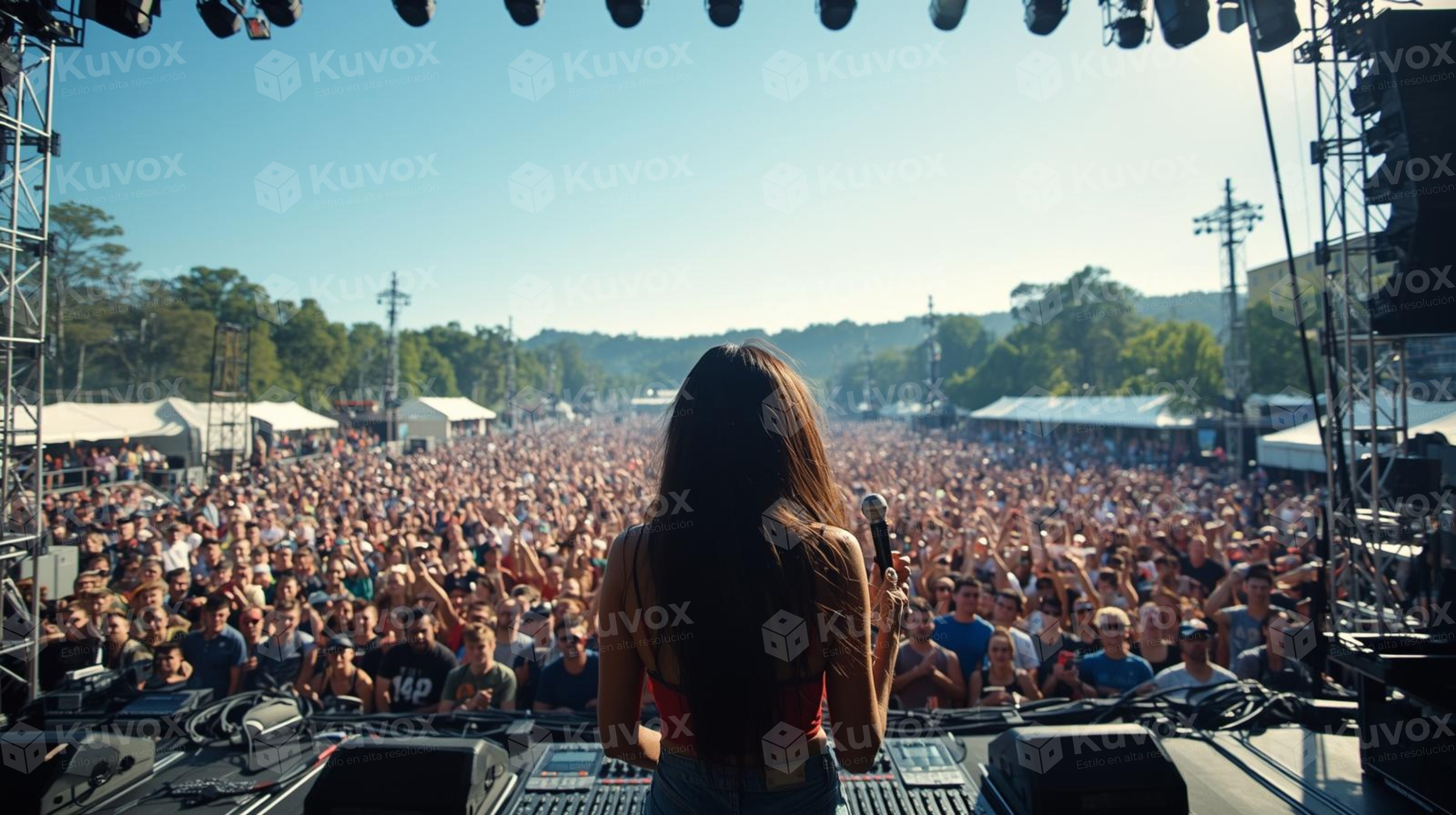 DJ in front of the crowd