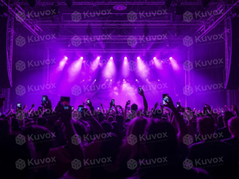 Crowd at night concert