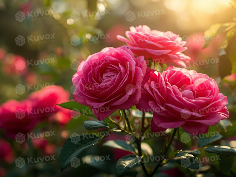 Rosas en atardecer